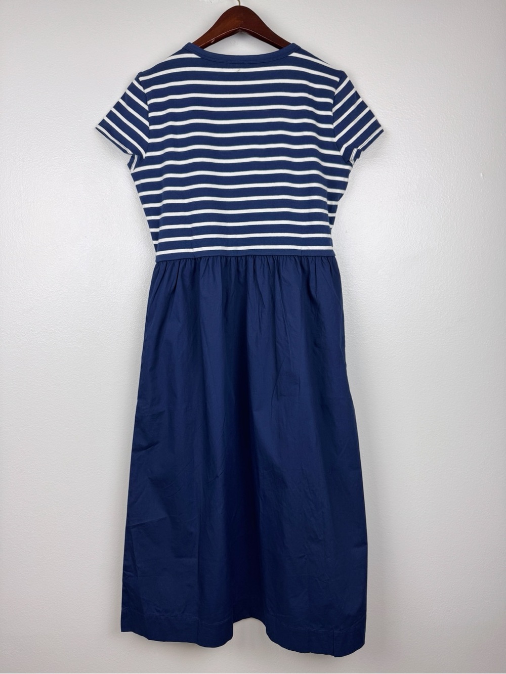 J. Crew Petite Striped Short Sleeve Knit Mixy Midi Dress Size MP NWT - Picture 5 of 11